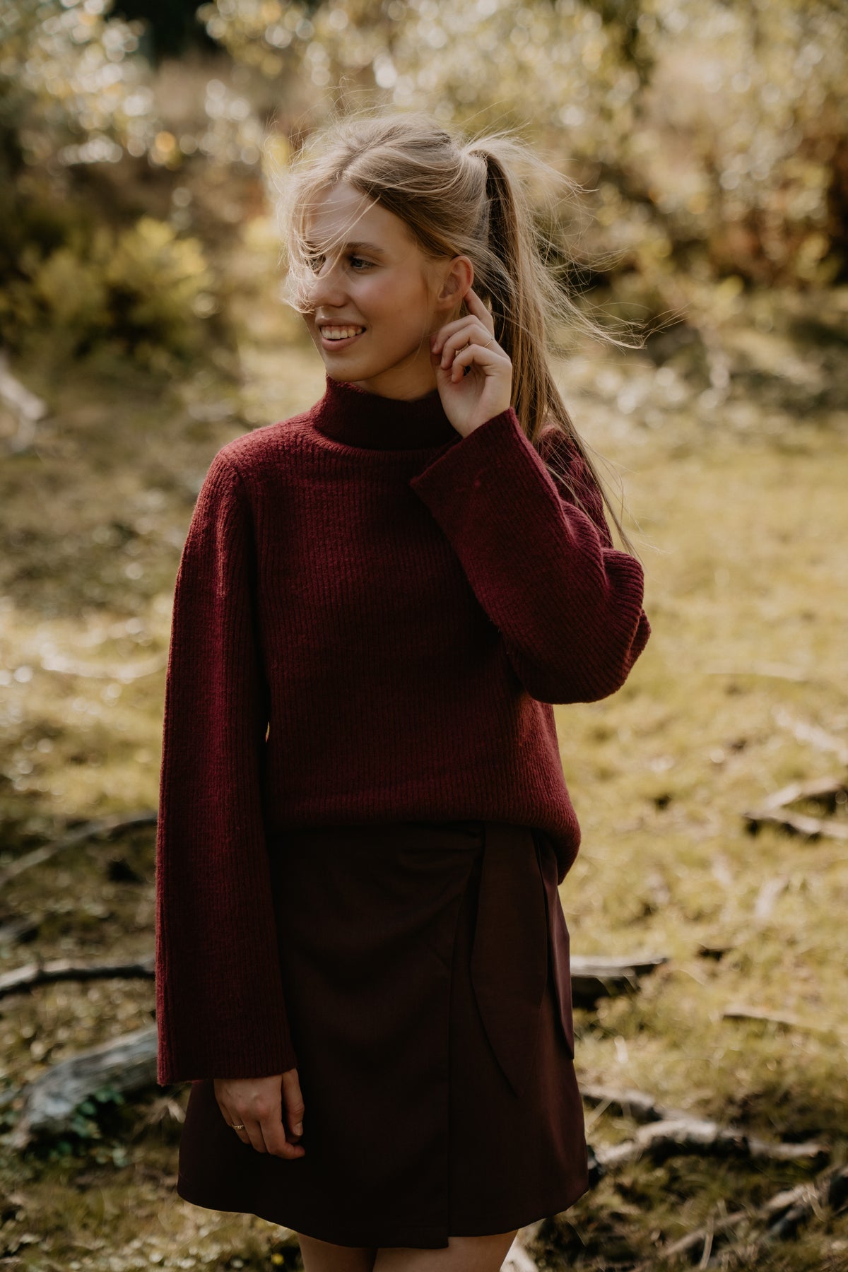 Claire Rollkragenpullover, grau