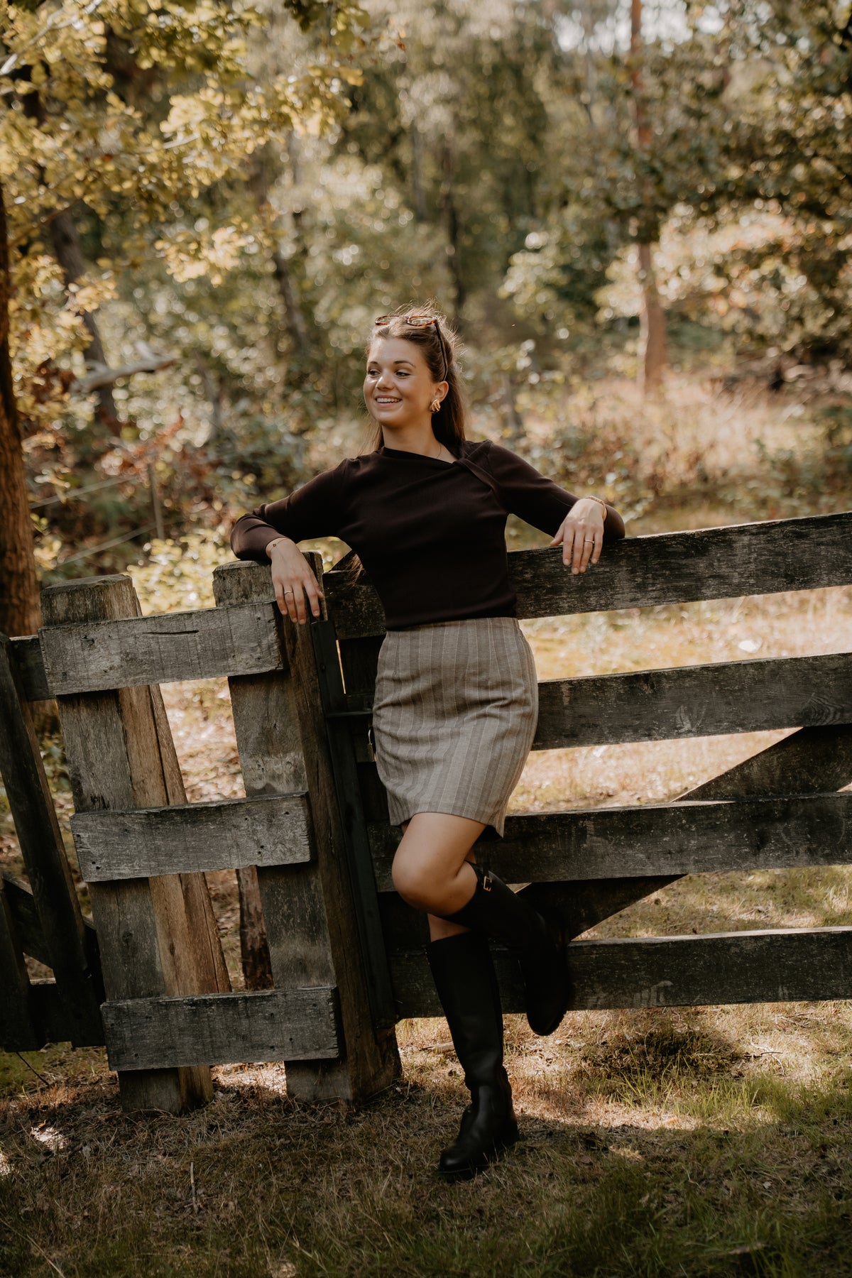 Benthe Skirt Brown/Beige