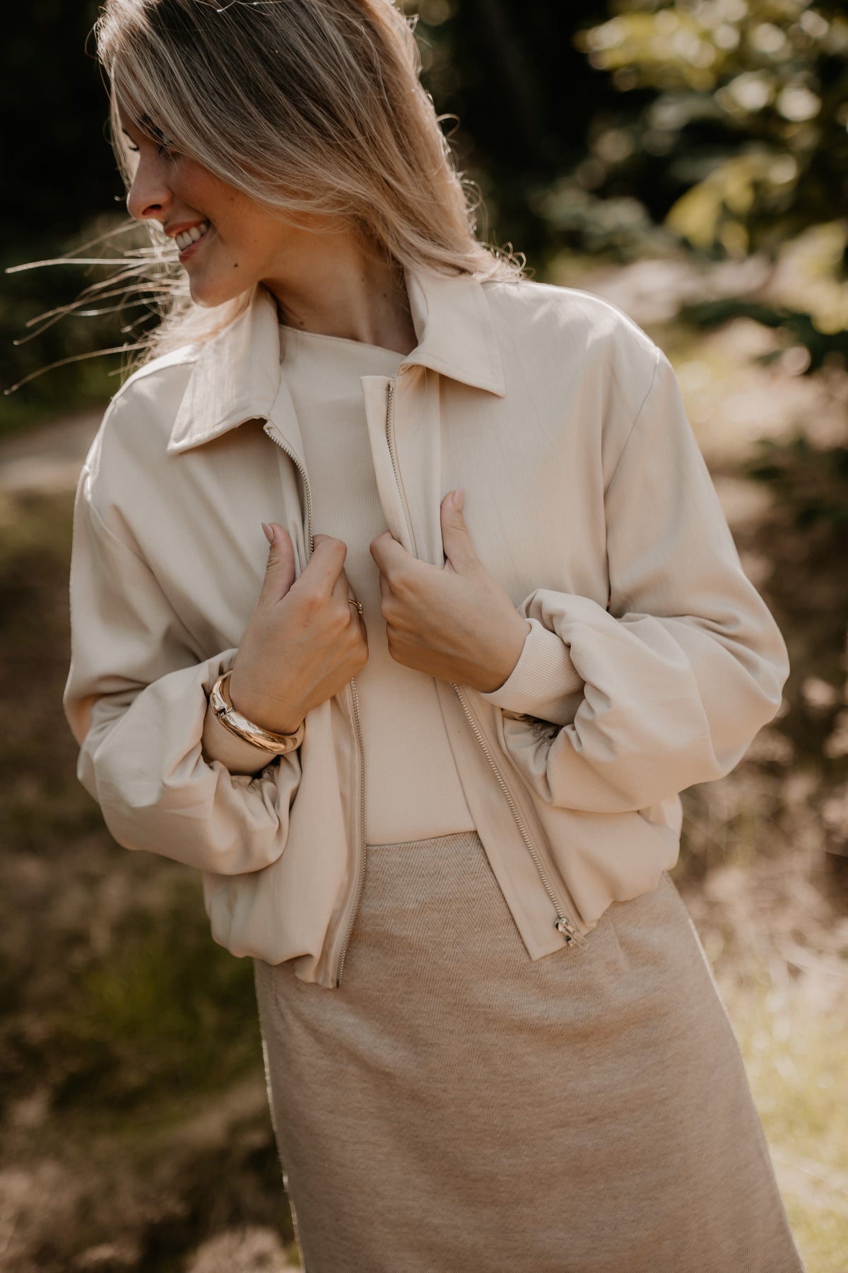 Marit Bomberjacke Beige