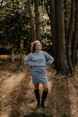 Mieke Skirt Iceblue Melange