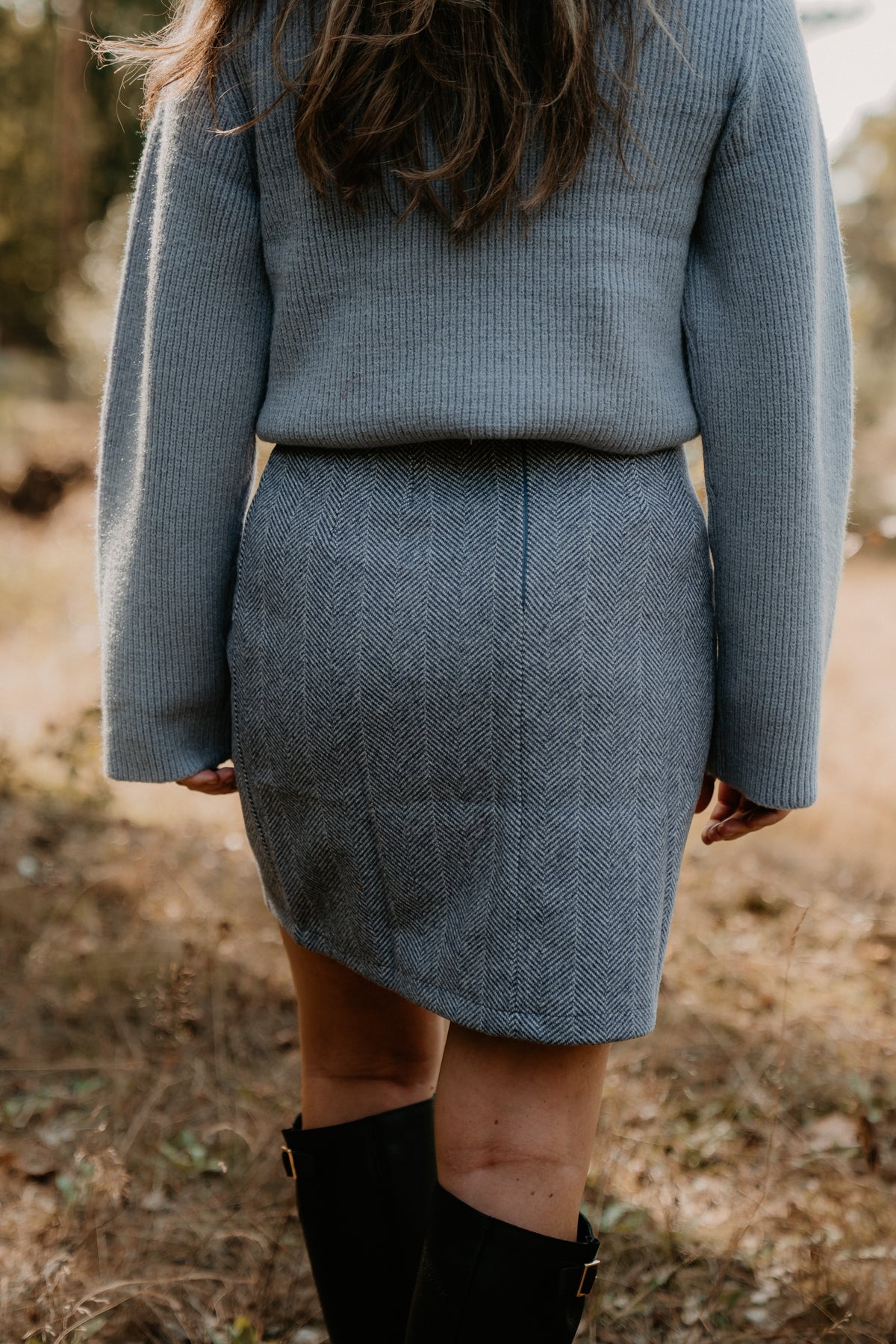 Mieke Skirt Iceblue Melange