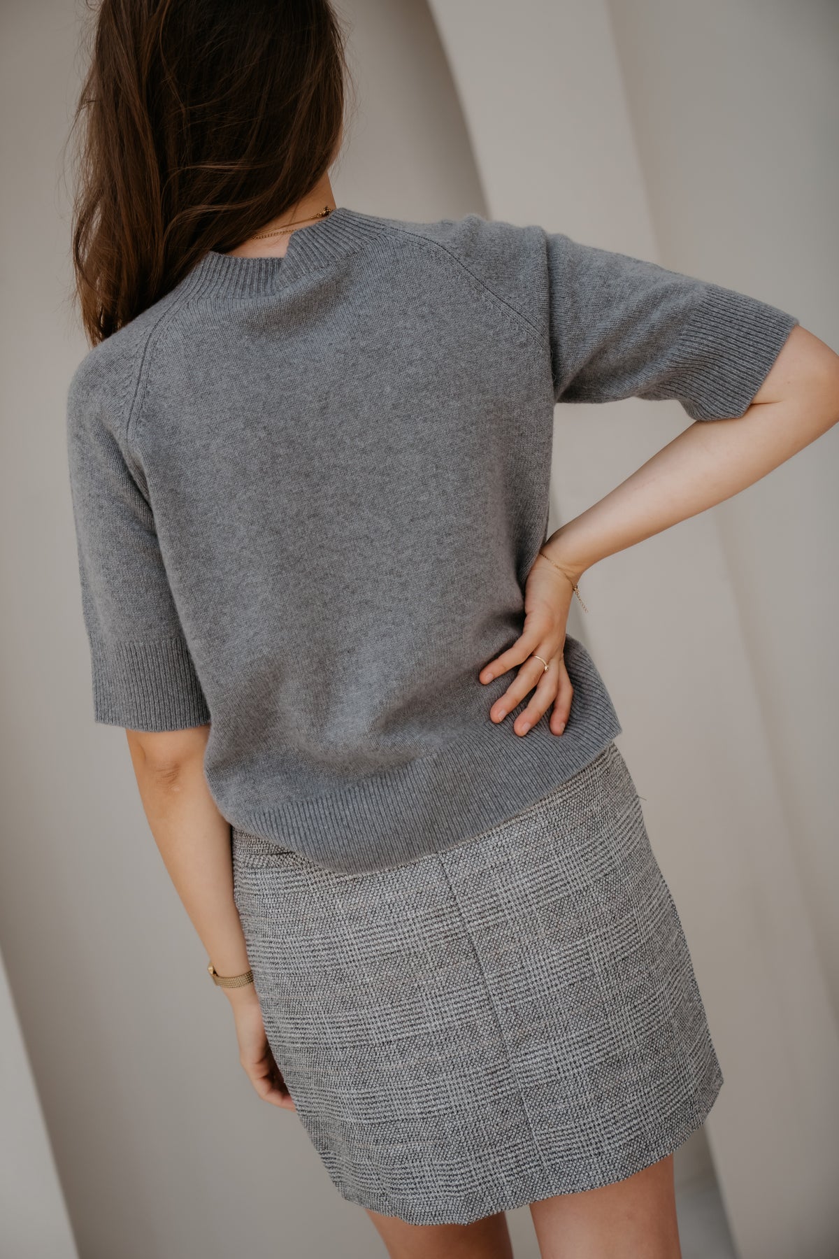 Sweater S/slve Raglan Grey 27519