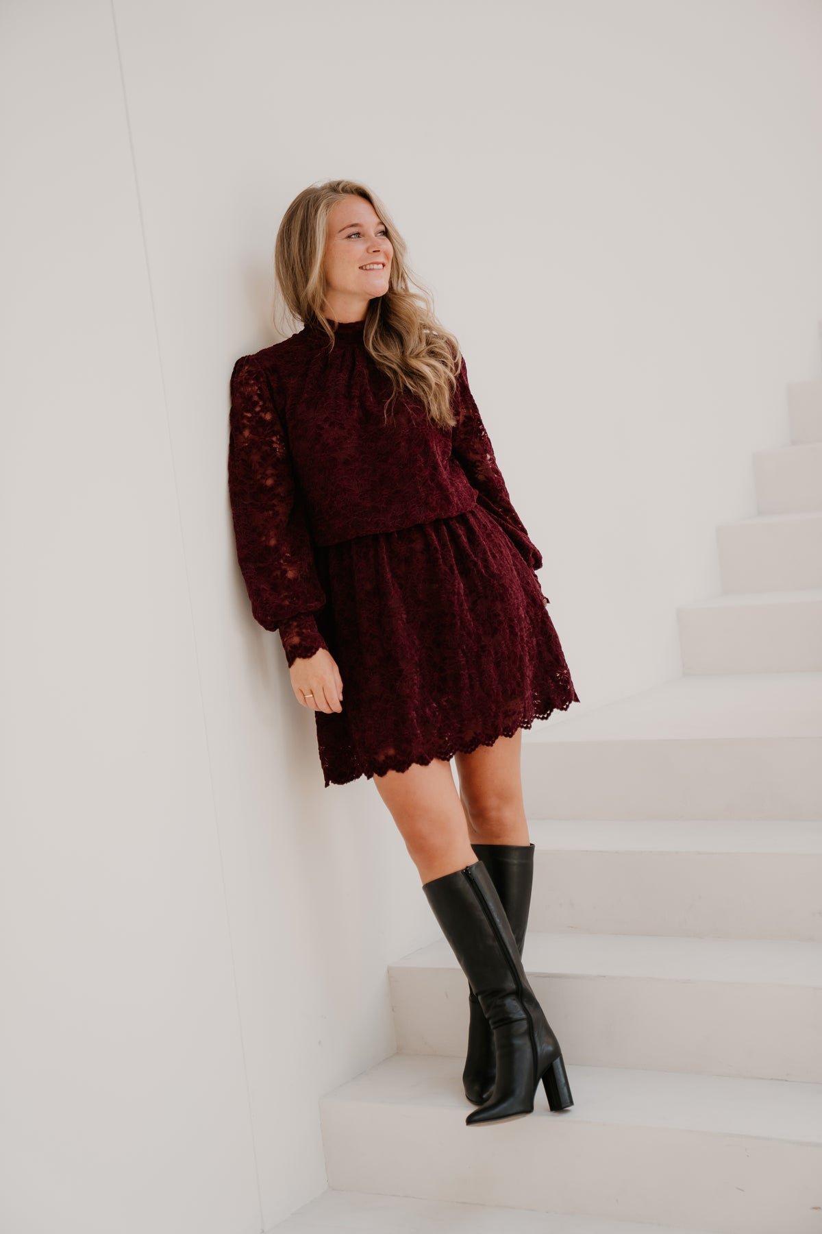 Geke dress bordeaux