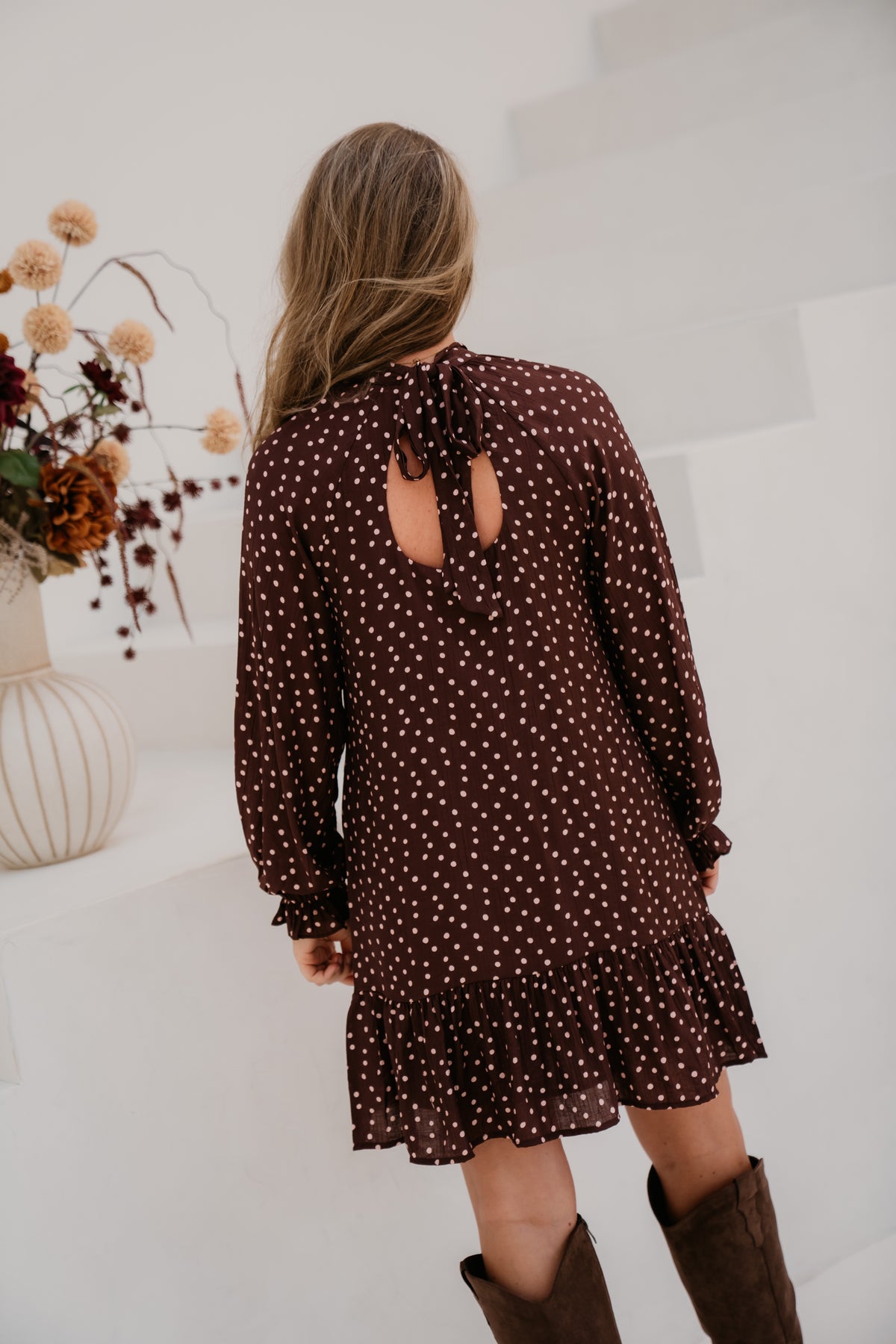 Hilde Stippen Jurk Bordeaux/Roze