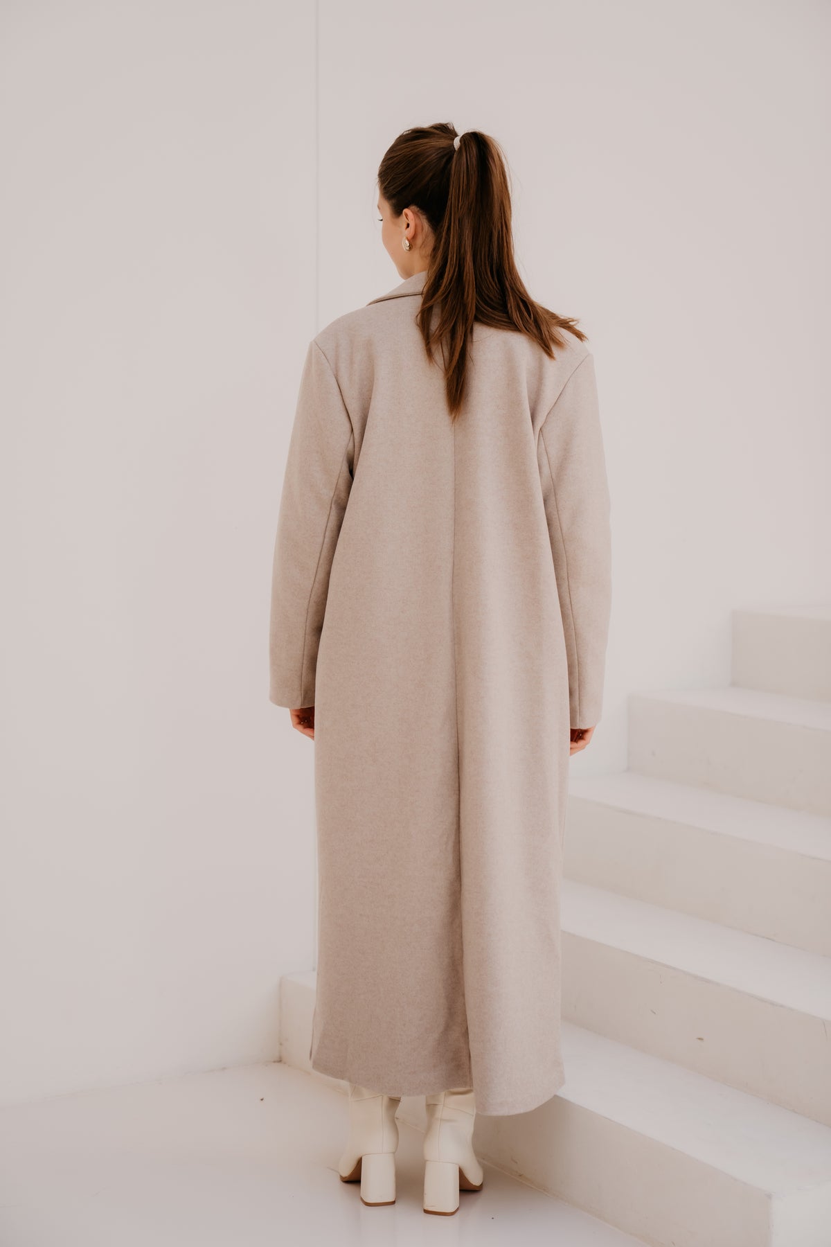 Amke taupe maxi coat