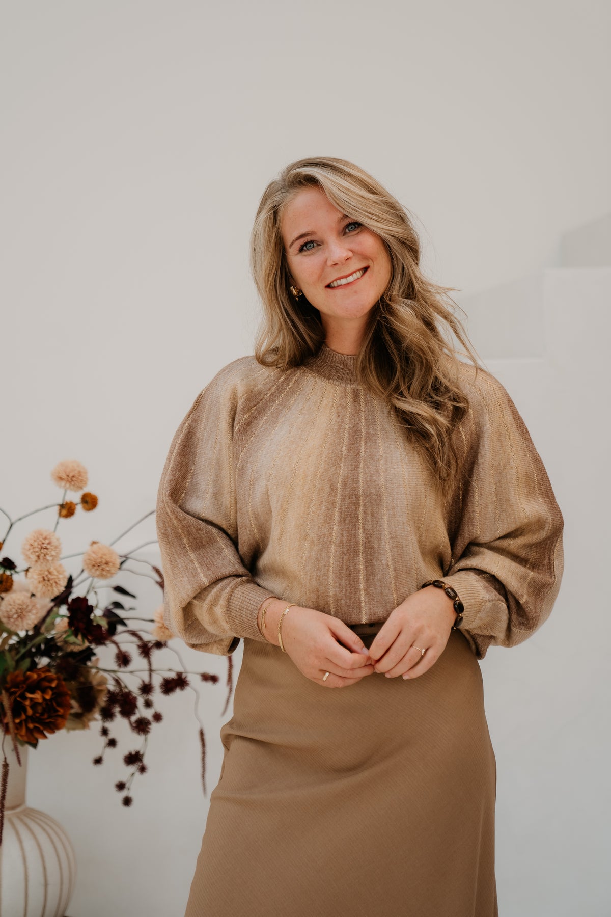 Clementine Knit Top Brown Sugar