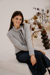 Yasdolly LS knit cardigan grey