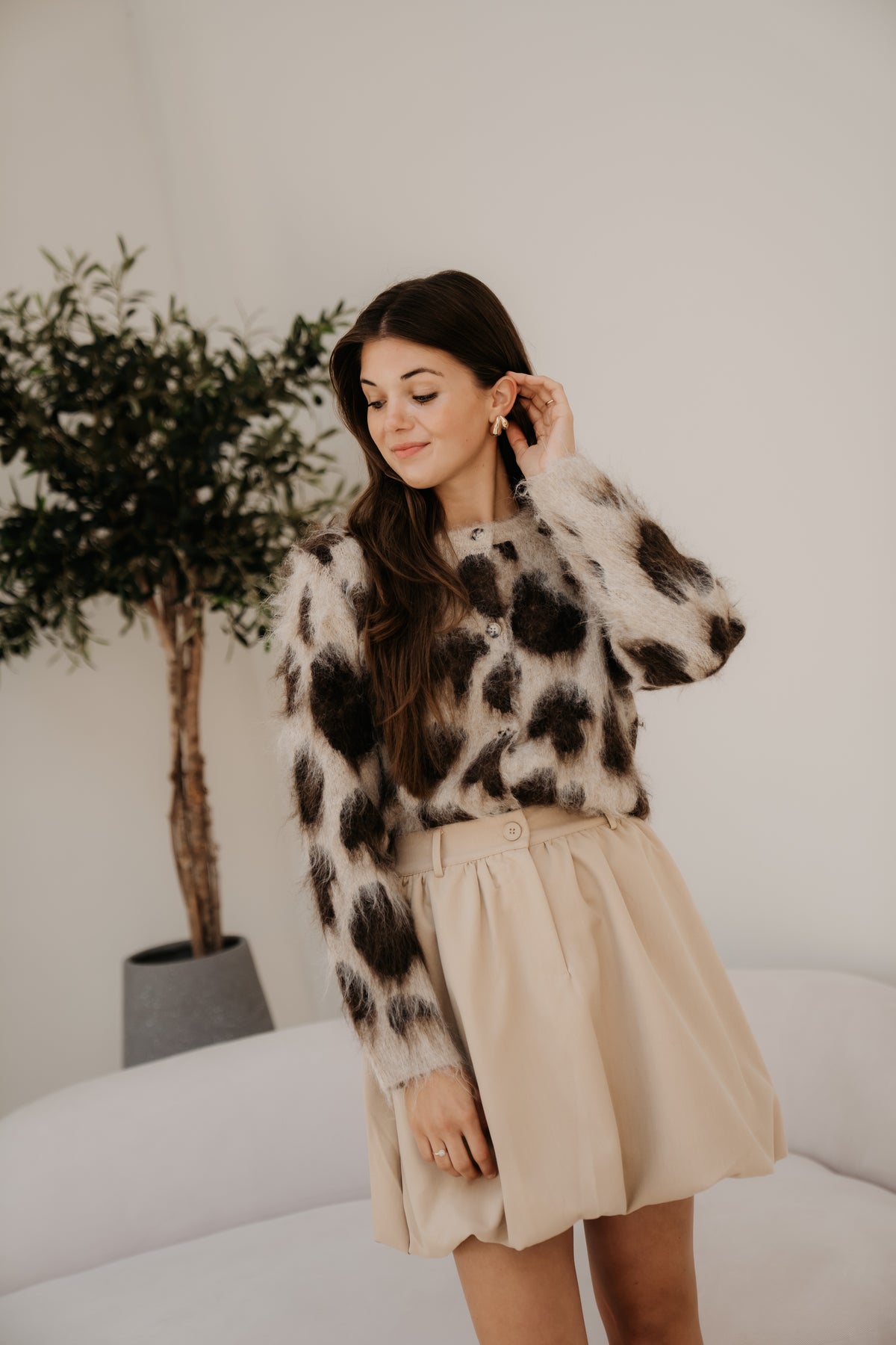 Balloon skirt beige