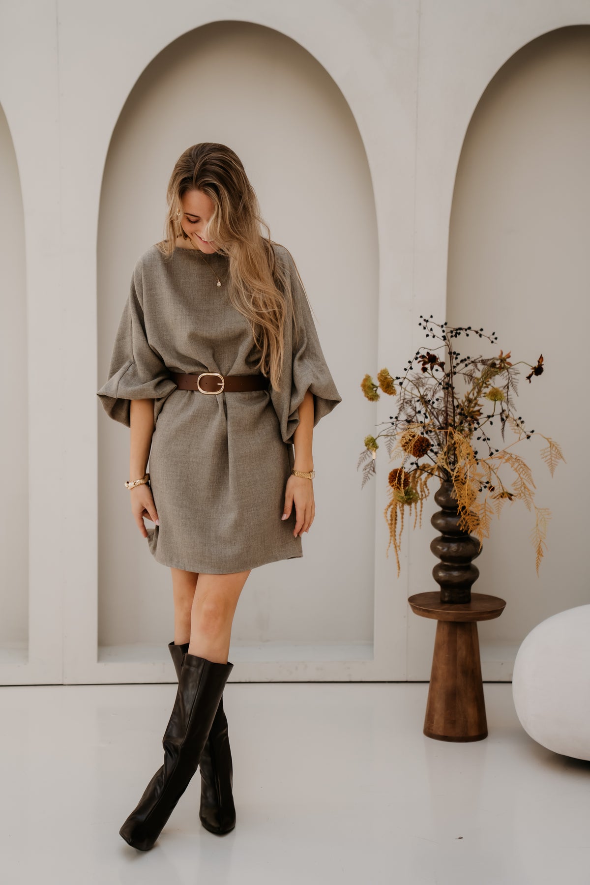 Elina Dress Gray