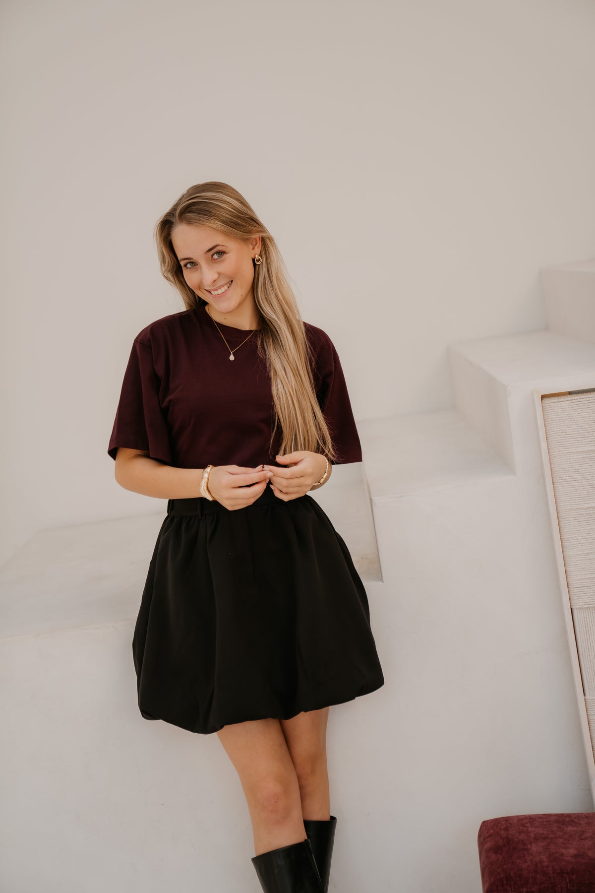 Balloon skirt black