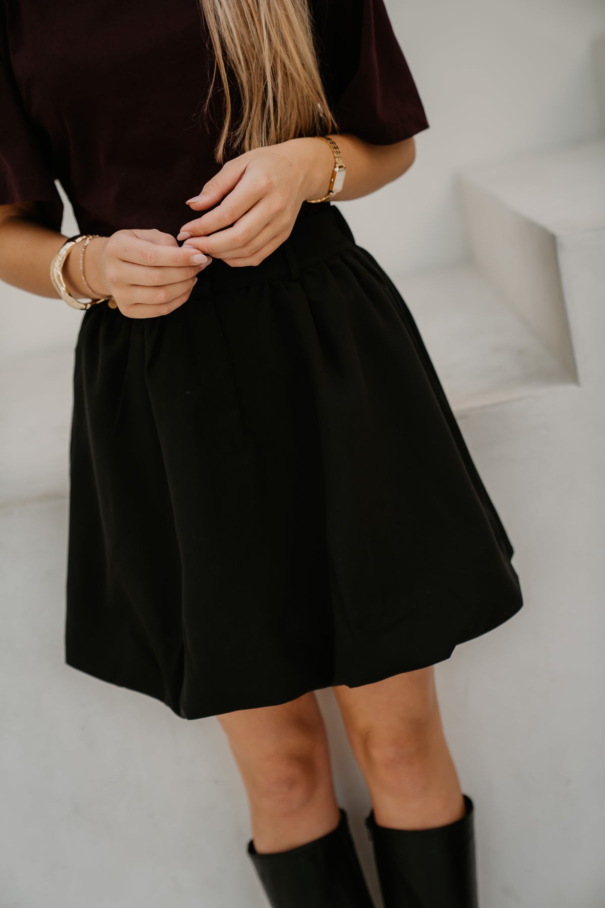 Balloon skirt black