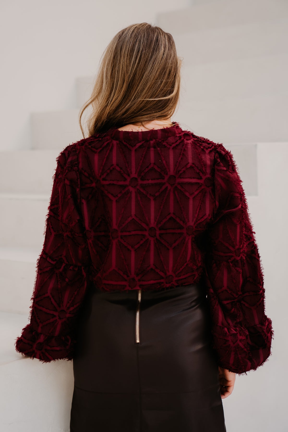 Amarinta blouse warm aubergine