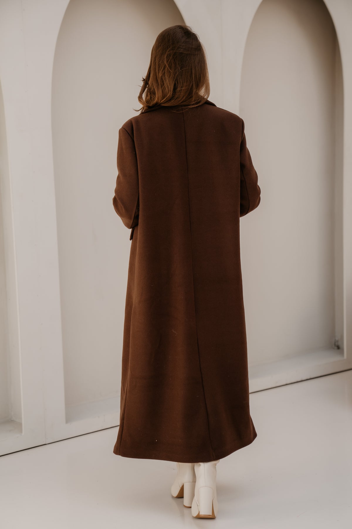 Amke brown maxi coat