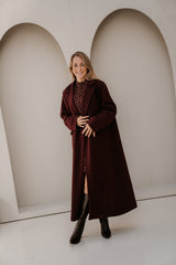 Amke bordeaux maxi coat