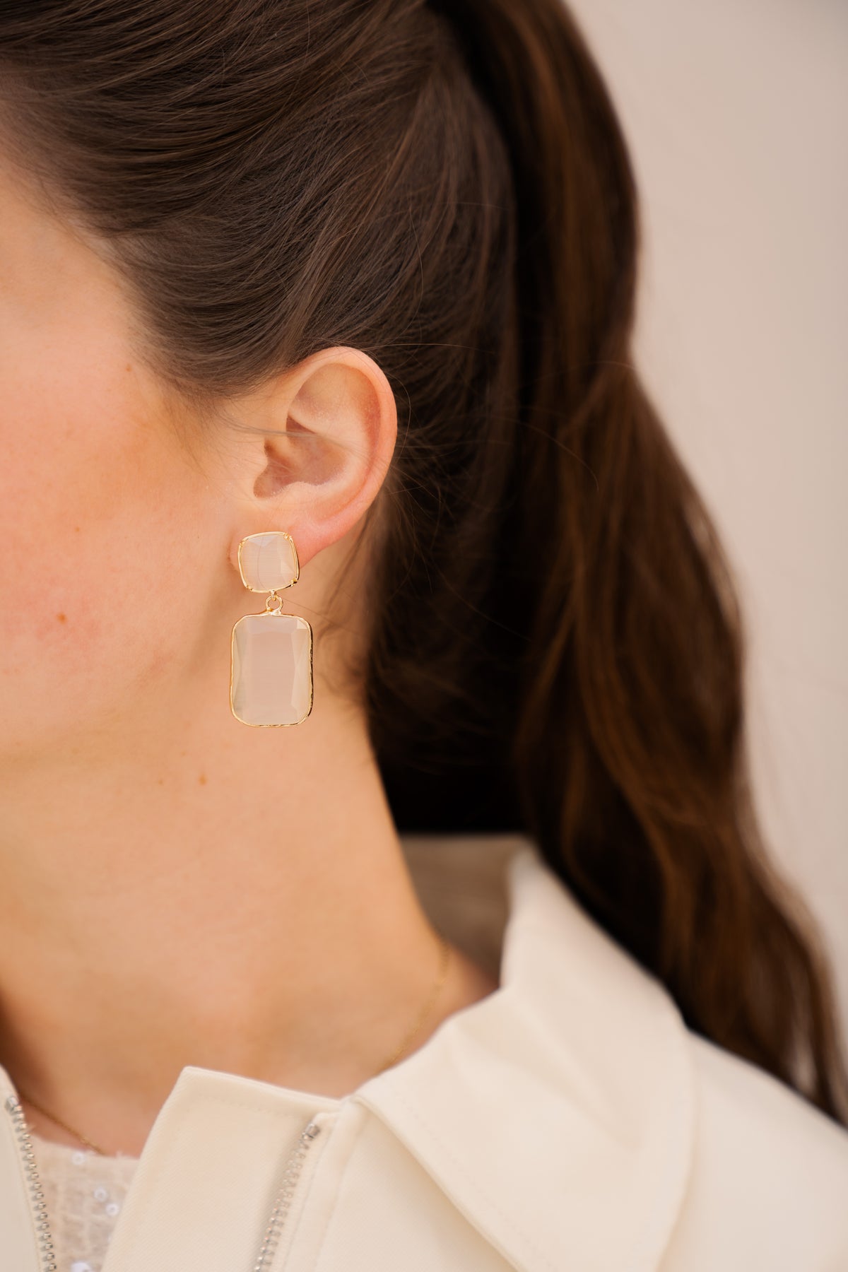 Oorbellen Joanne beige 1080