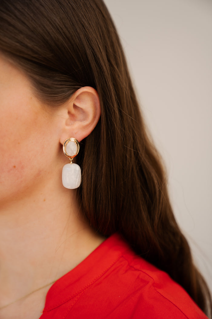 Oorbellen Jinthe wit 6101