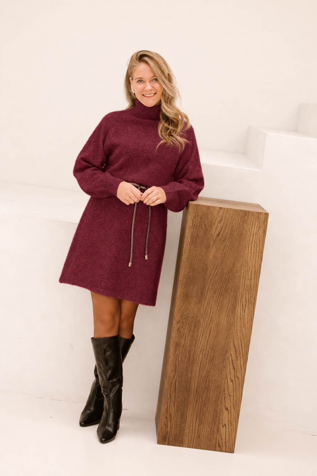 Adora sweater dress bordeaux