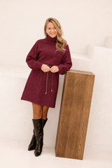 Adora sweater dress bordeaux