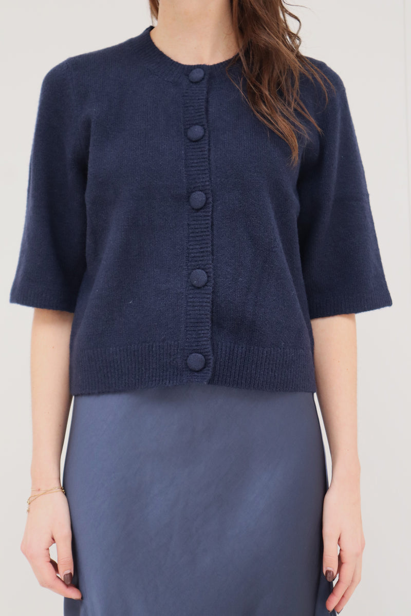 Elmira knit cardigan navy