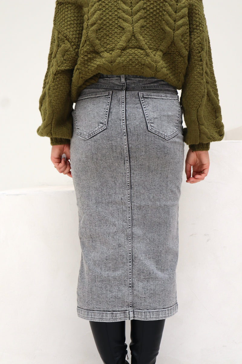 Olia skirt grey wash SP