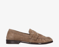 Anica 3-d suede loafer taupe