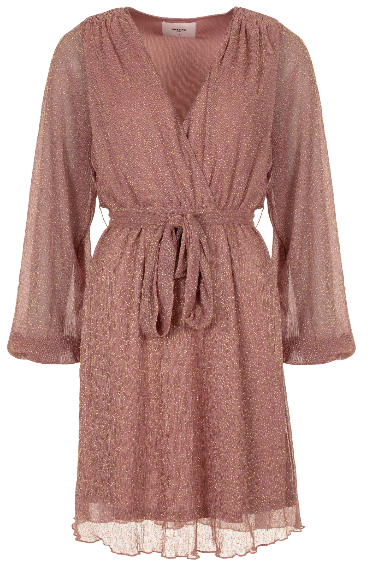 Dalena Plisse Dress Sparkeling Rose