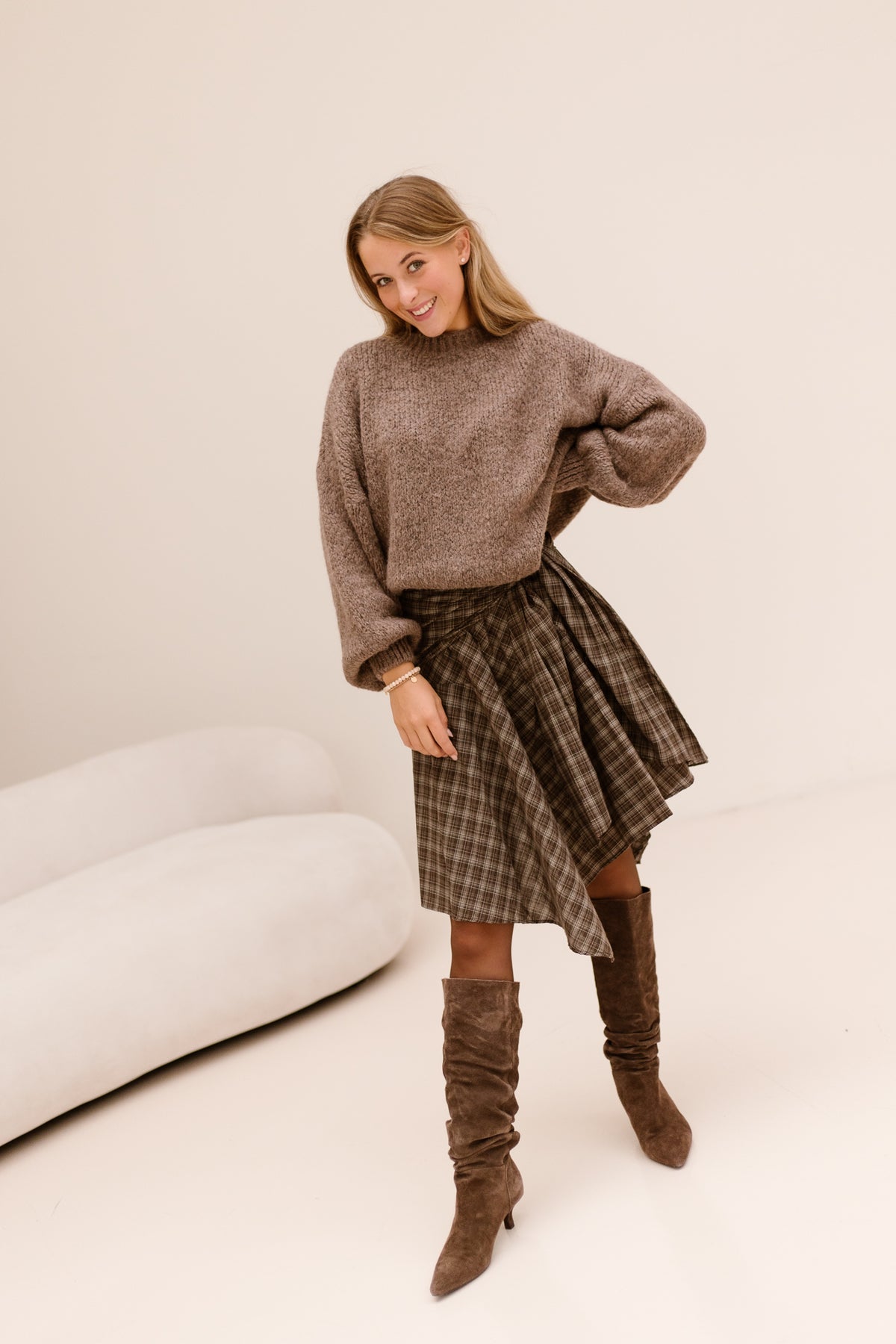 Sabella check skirt