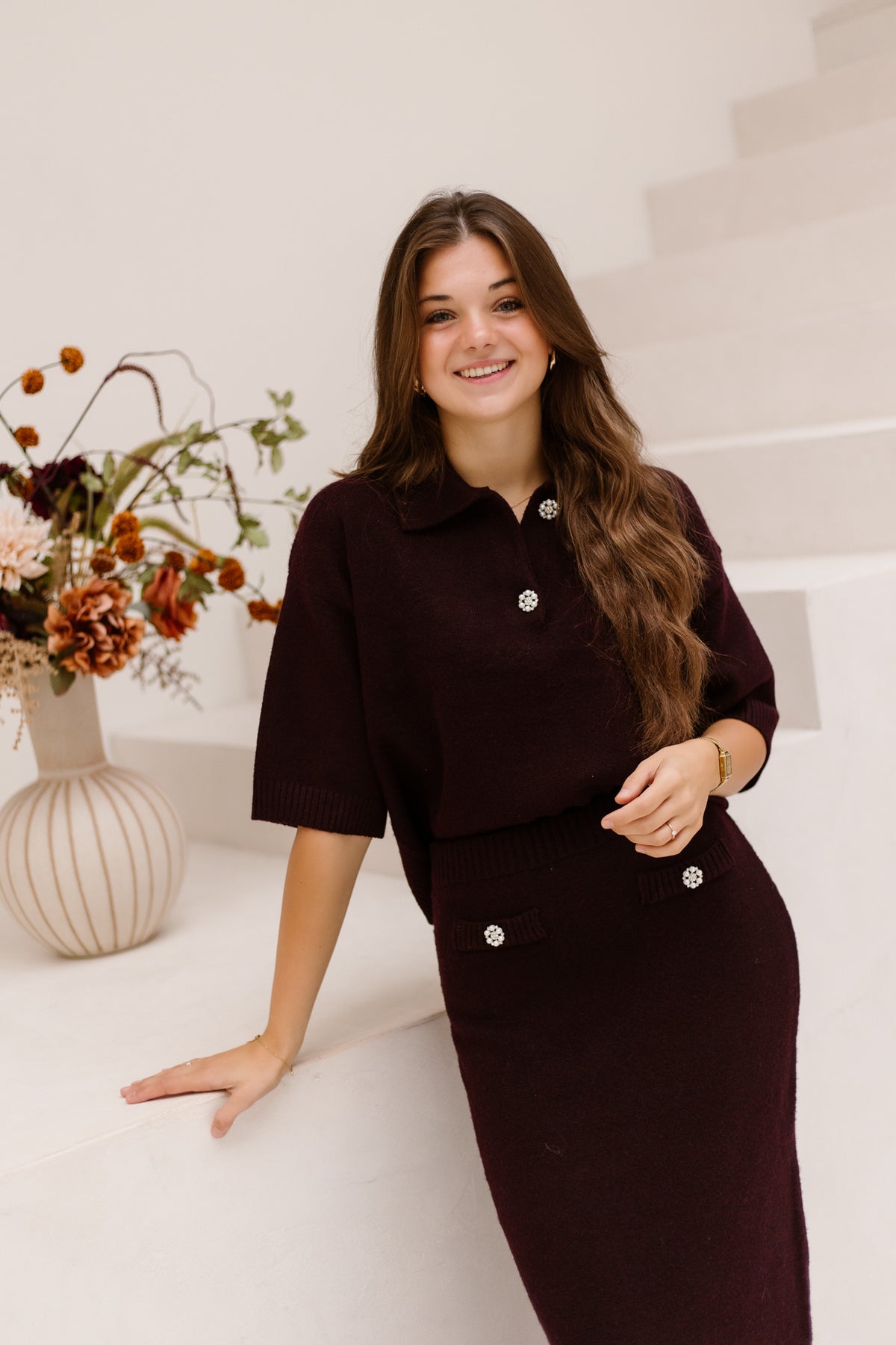 Maris top bordeaux
