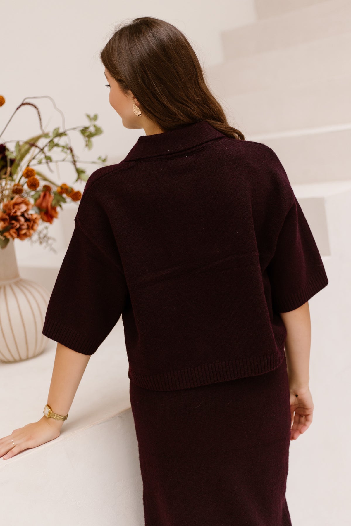 Maris top bordeaux