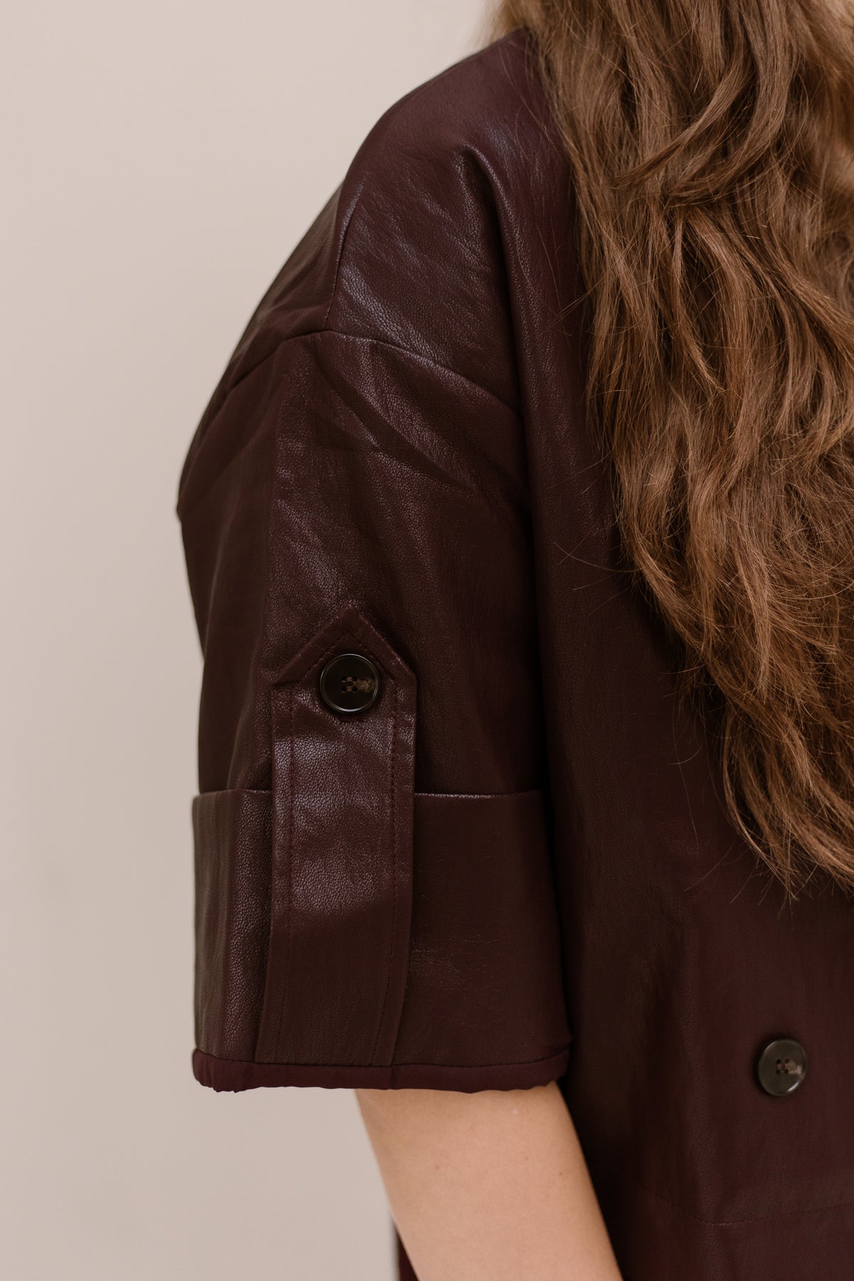 Holly Leather Jacket Bordeaux