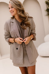 YASChekka LS Oversize Blazer Black-Check