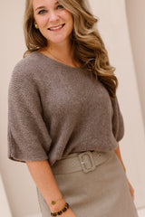 Gina Trui V-Hals Taupe