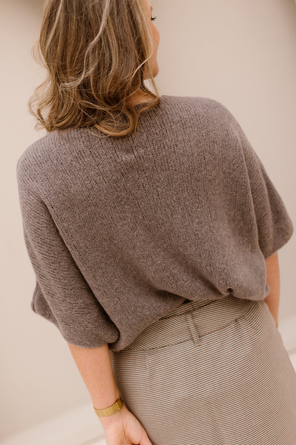 Gina Trui V-Hals Taupe