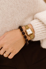 Armband Kralen Donkerbruin 297547