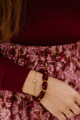 Armband Kralen Karmozijnrood 297467