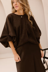Cardigan-jacket brown