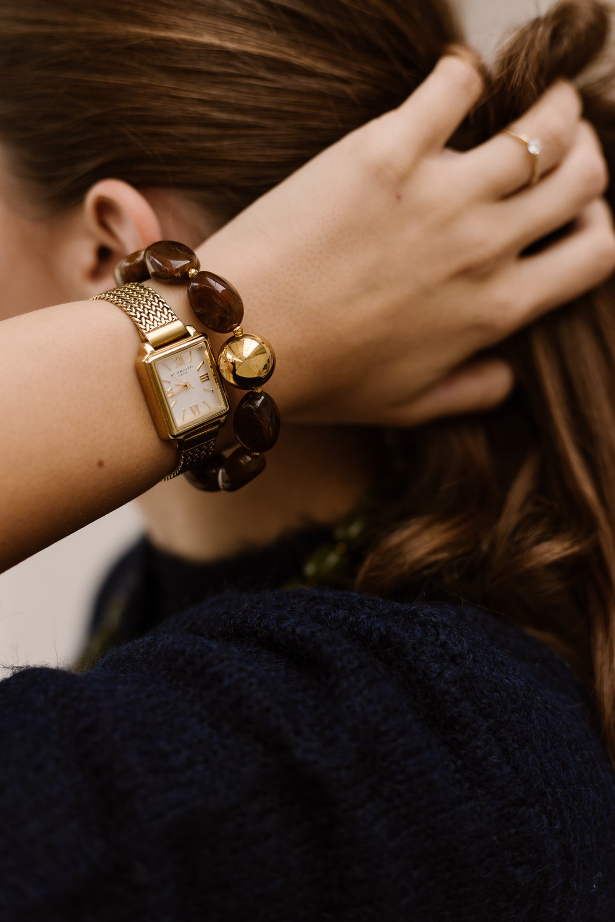 Armband Kralen Koffiebruin 296311