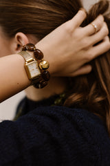 Armband Kralen Koffiebruin 296311