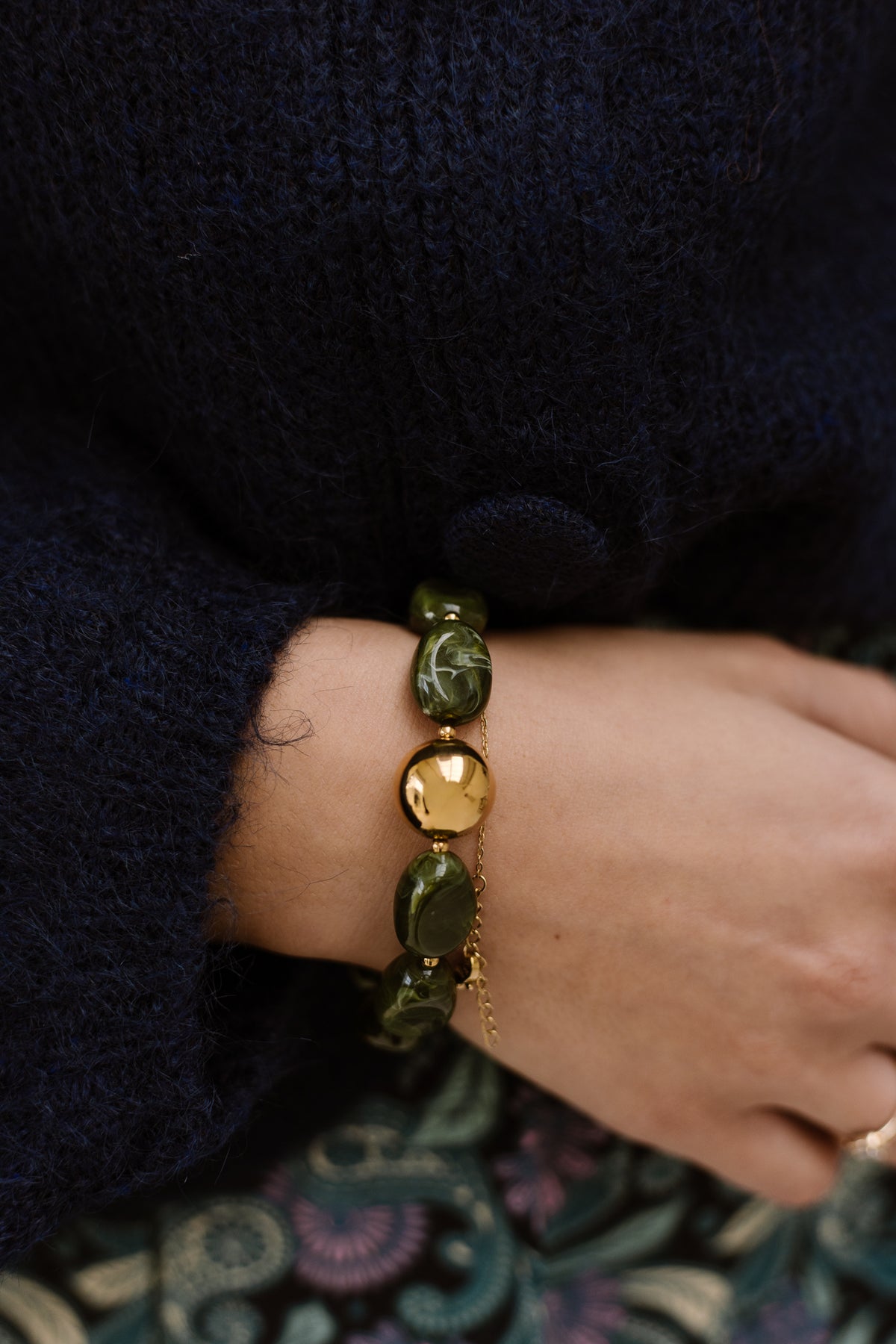 Armband Kralen Legergroen 296311