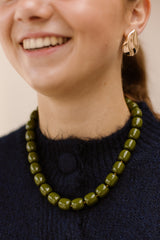 Ketting Kralen Legergroen 219531