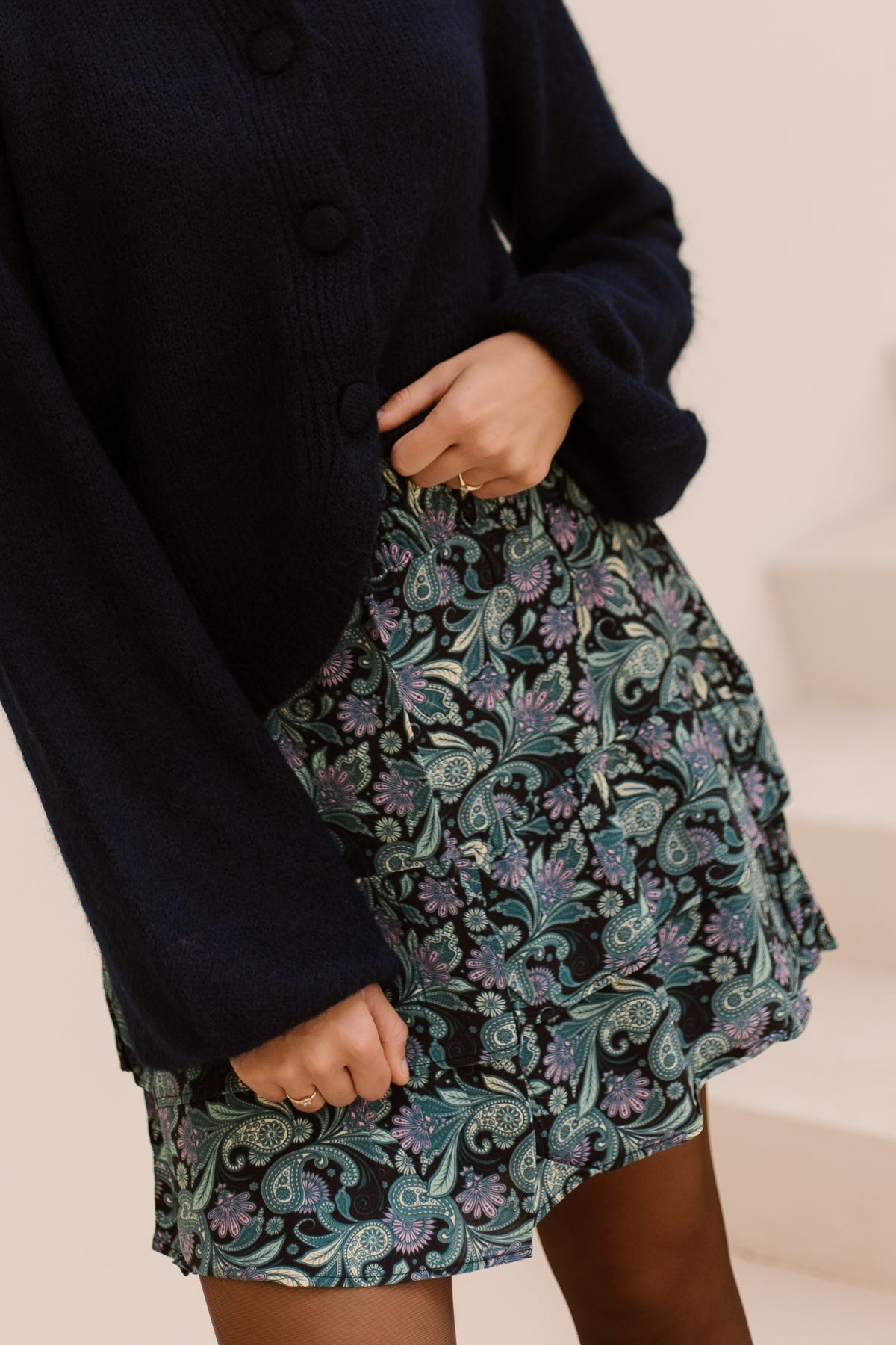 Jace skirt Black/Wood Ash