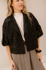 Holly Leather Jacket Black