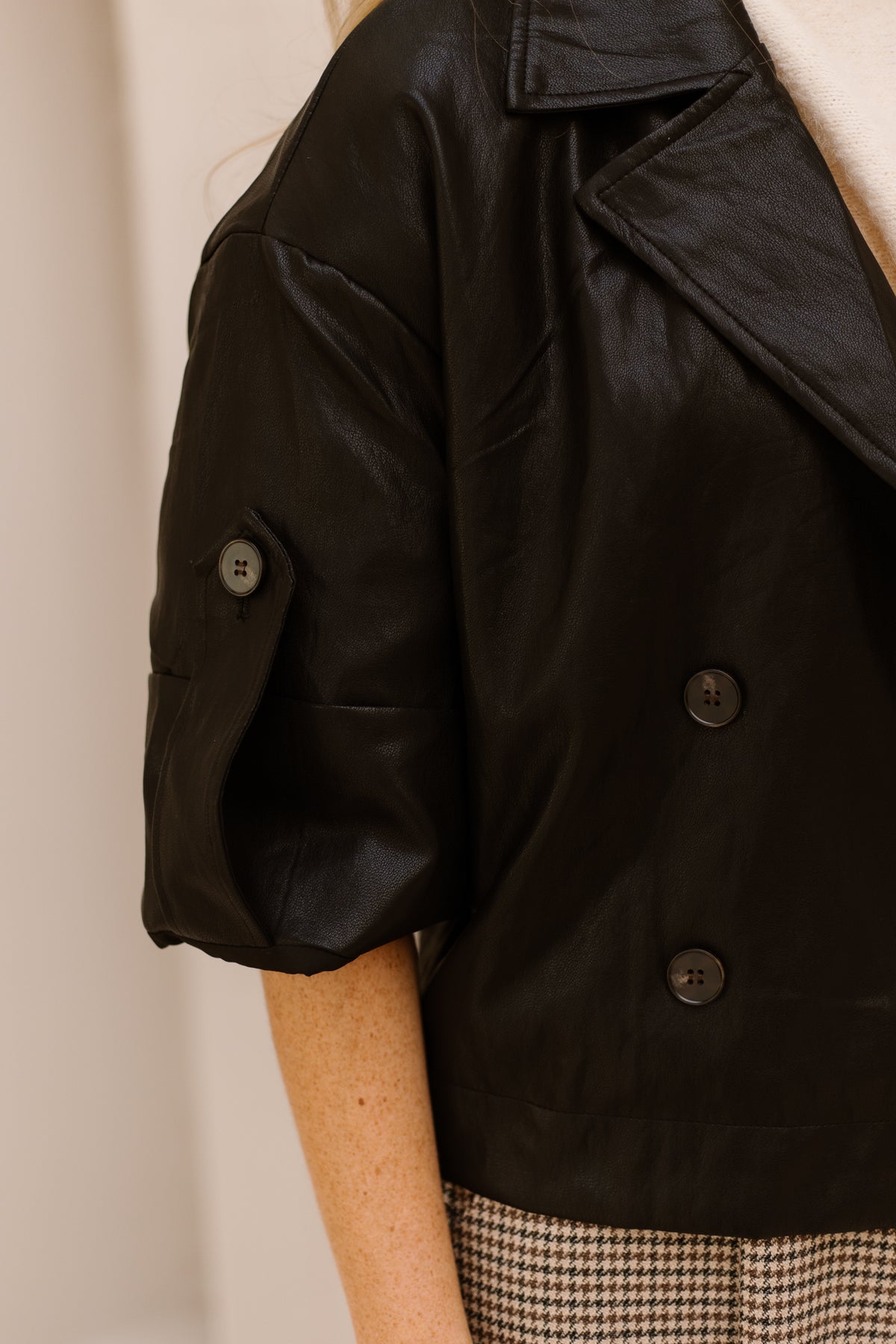 Holly Leather Jacket Black