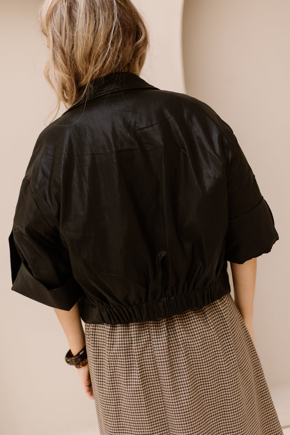 Holly Leather Jacket Black