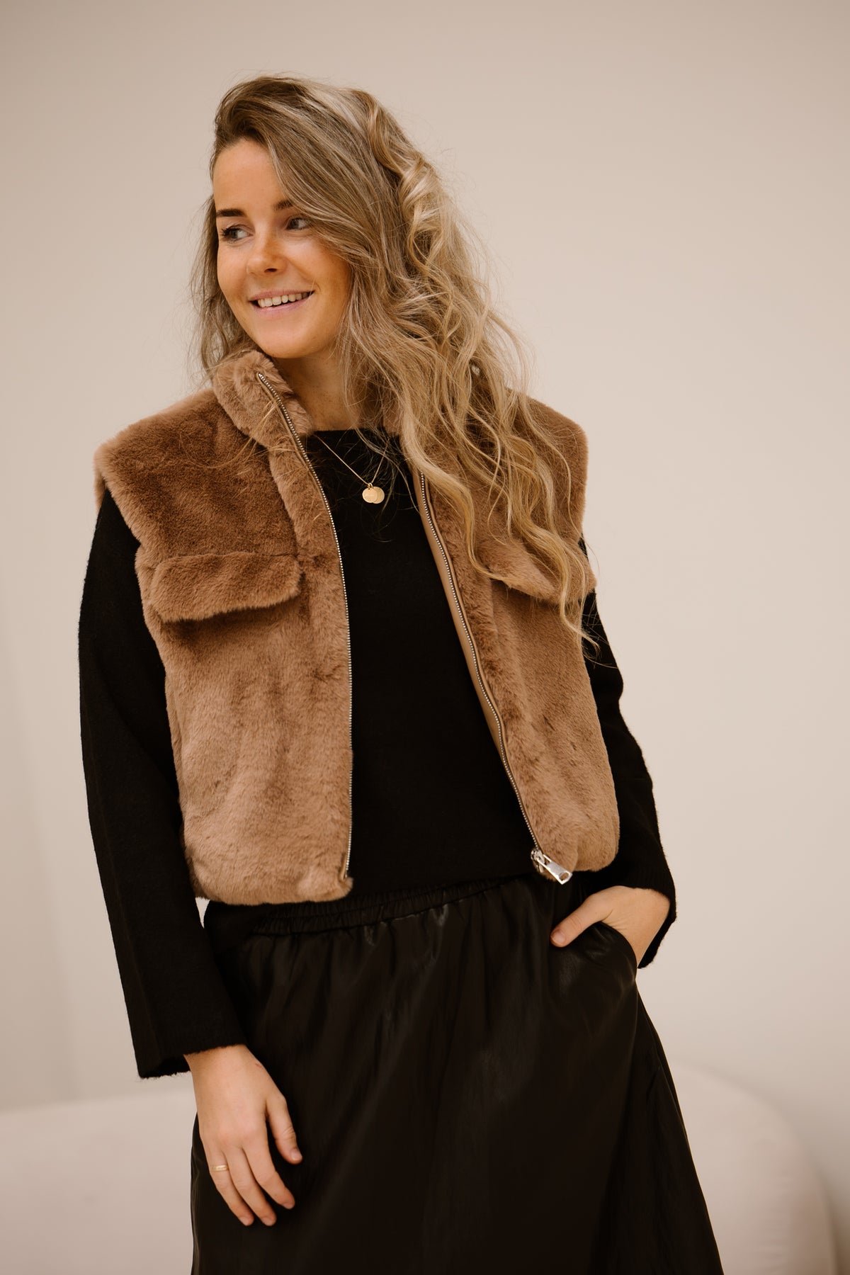 Francis bont gilet taupe