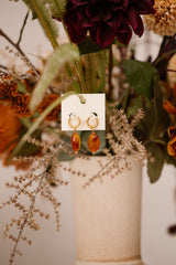 Oorbellen Rosalie amber