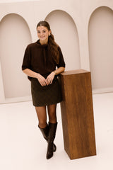 Lize Check Skirt Dark Green