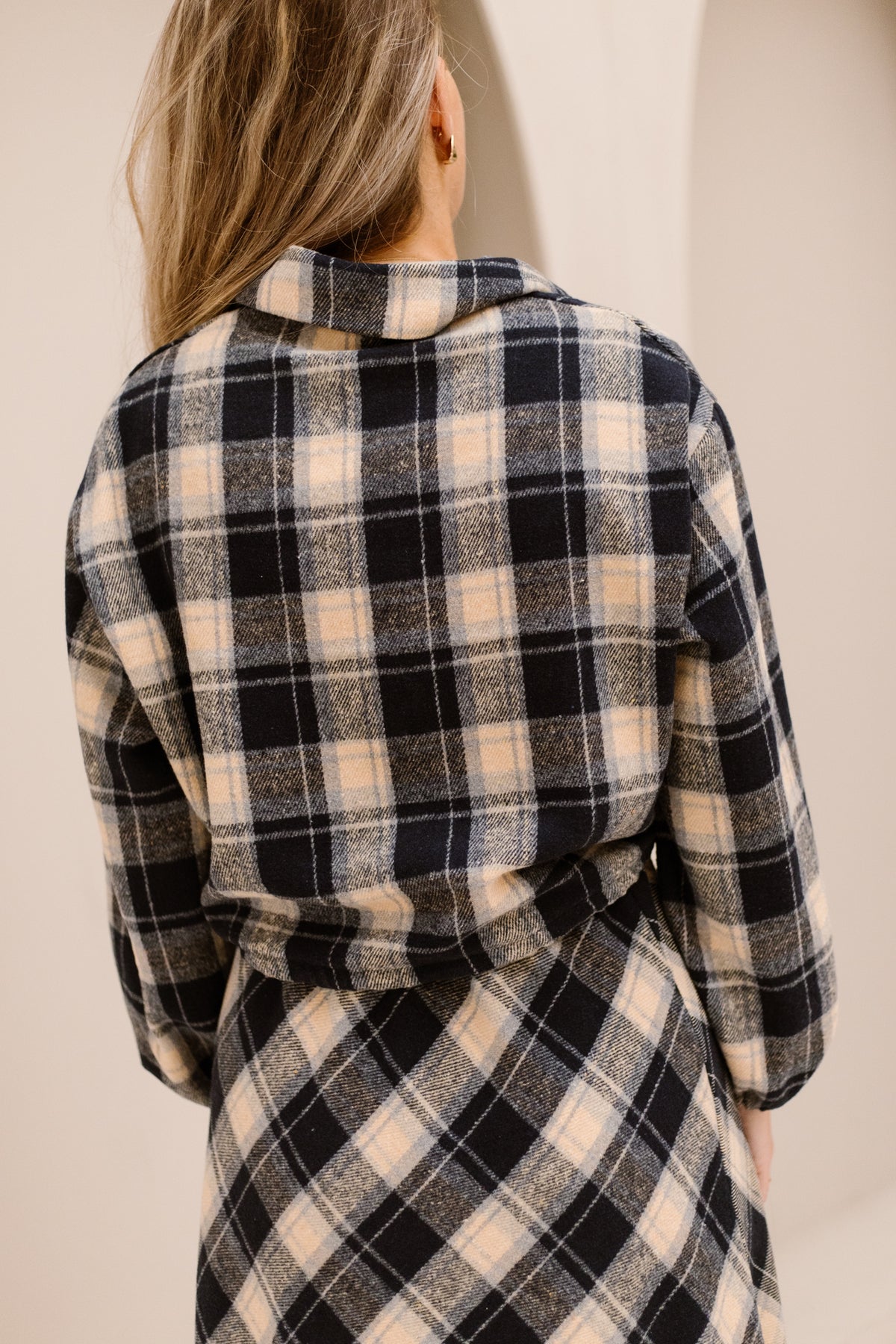Lia Blouse Check Blue