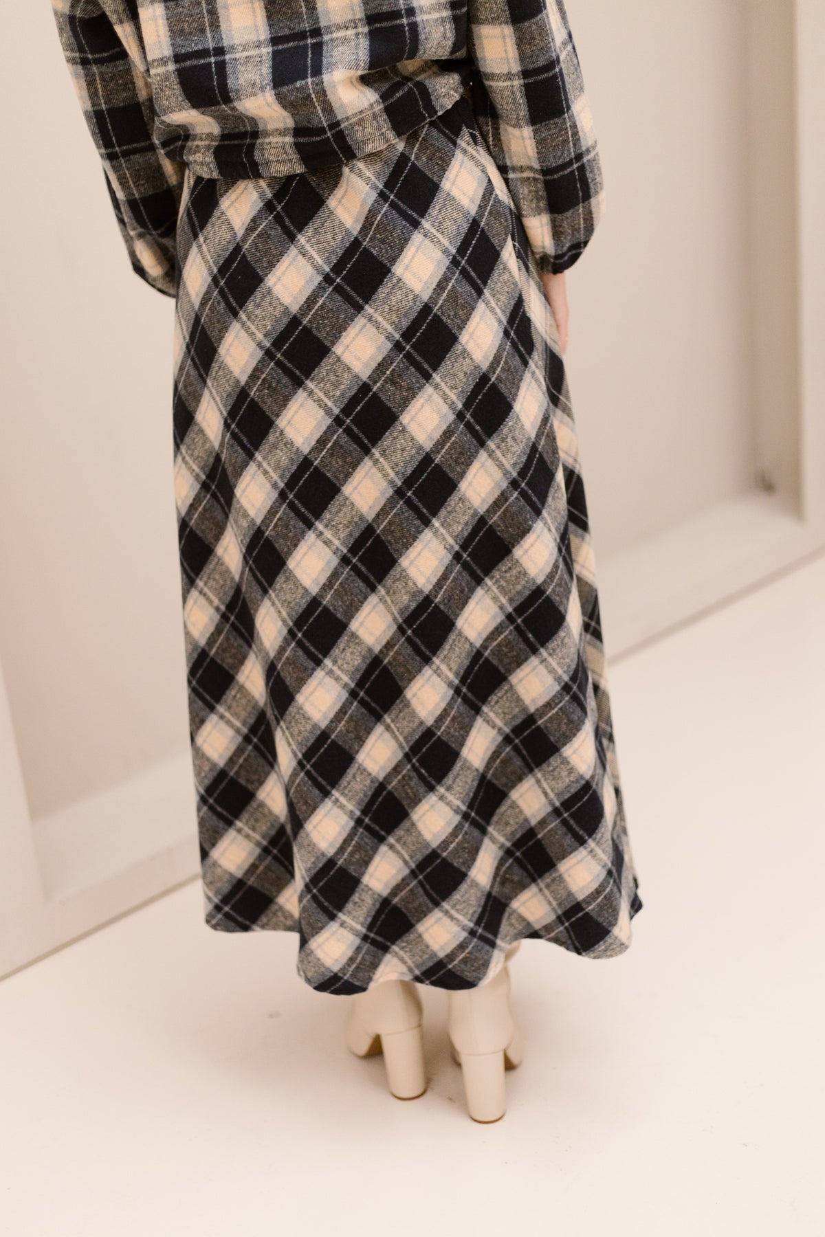 Lia Skirt Check Blue