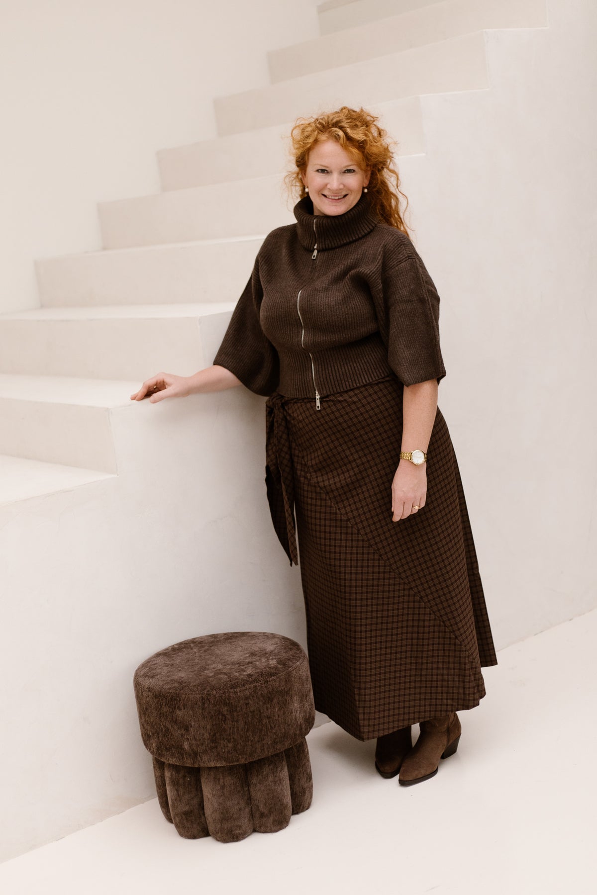 Mitty Skirt Devana Brown Check